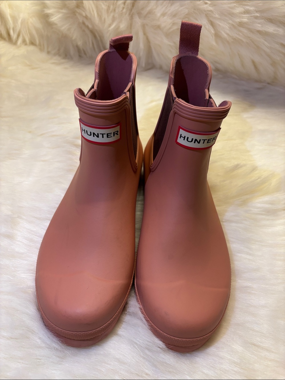 Hunter Women’s Short Rain Boots in Dusty Rose